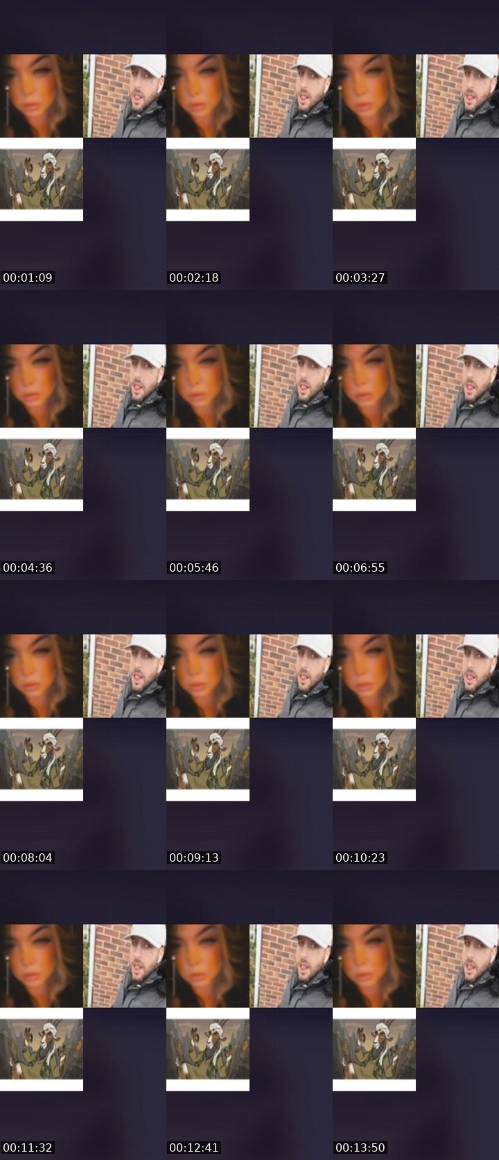 Contact-sheet preview of •Cc•'s Liveme recording
