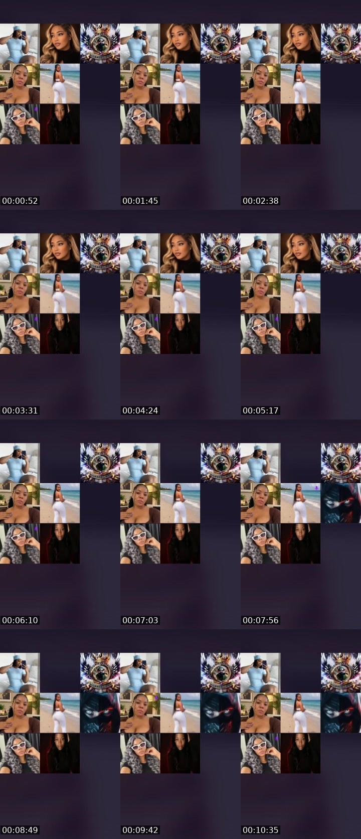Contact-sheet preview of 🍕Mira💦 💤's Liveme recording