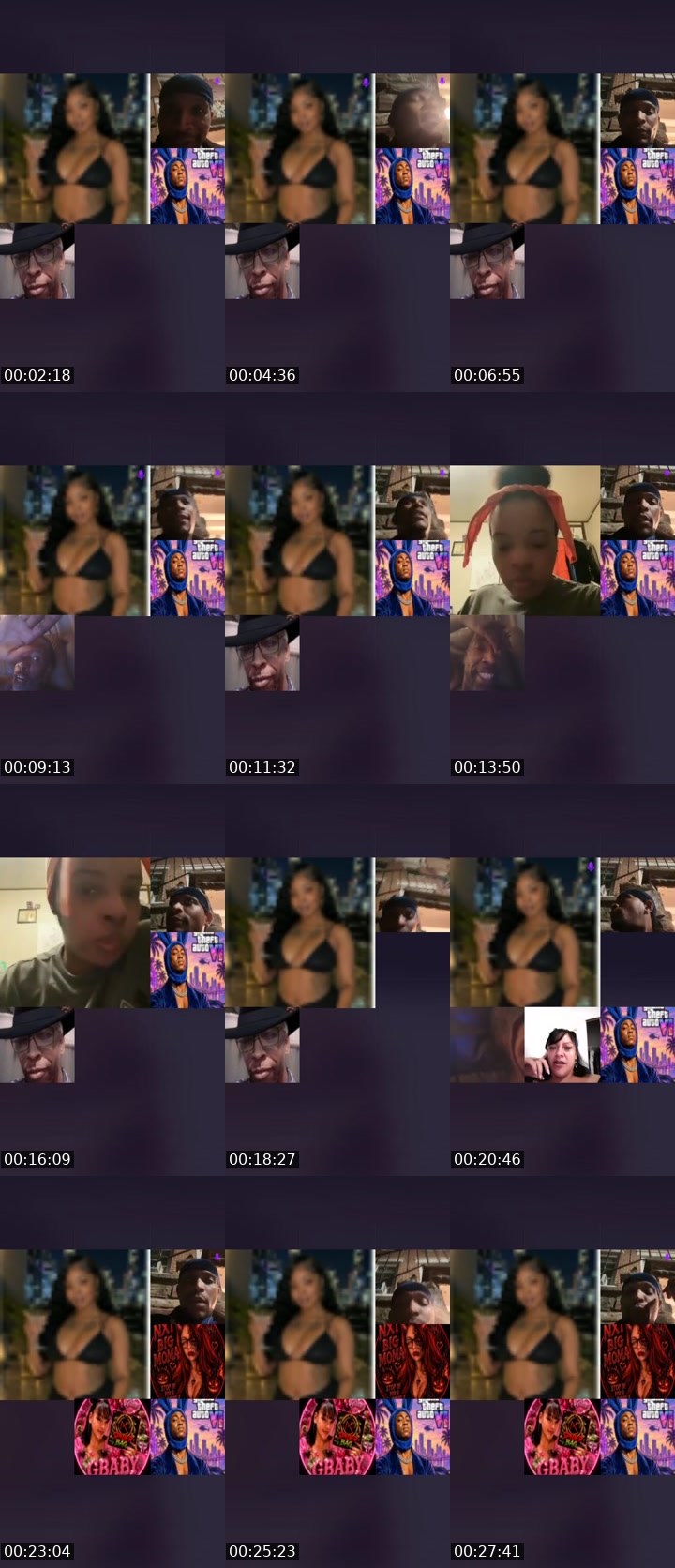 Contact-sheet preview of ✈️Heavėnľy✈️🦍's Liveme recording