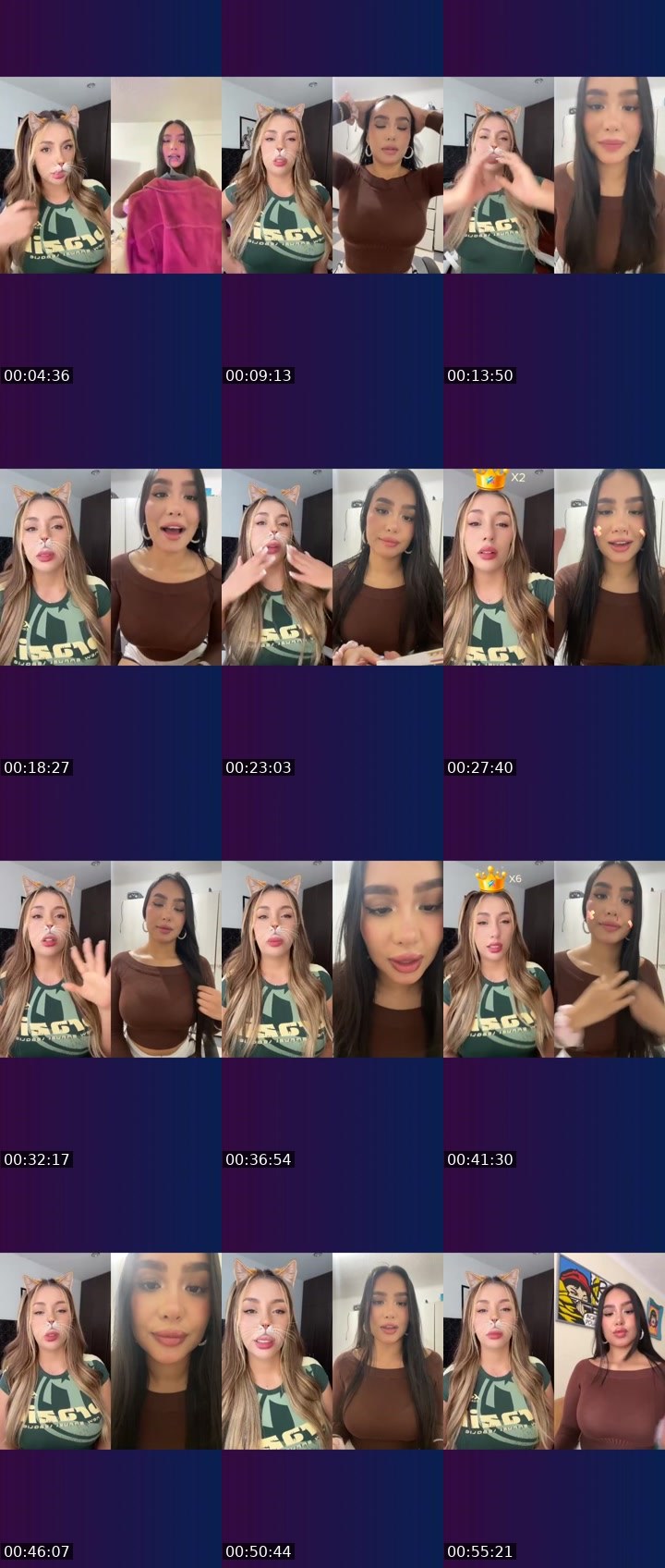 Contact-sheet preview of 𝓟𝓻𝓲𝓷𝓬𝓮𝓼𝓼🌸🧸's Liveme recording