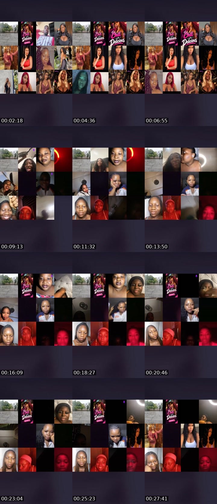 Contact-sheet preview of ❤️‍🔥🍭's Liveme recording