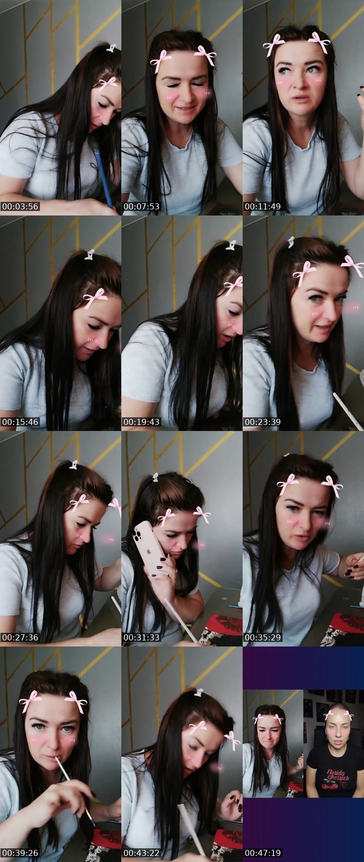 Contact-sheet preview of 💯Miss Strawberry's Liveme recording