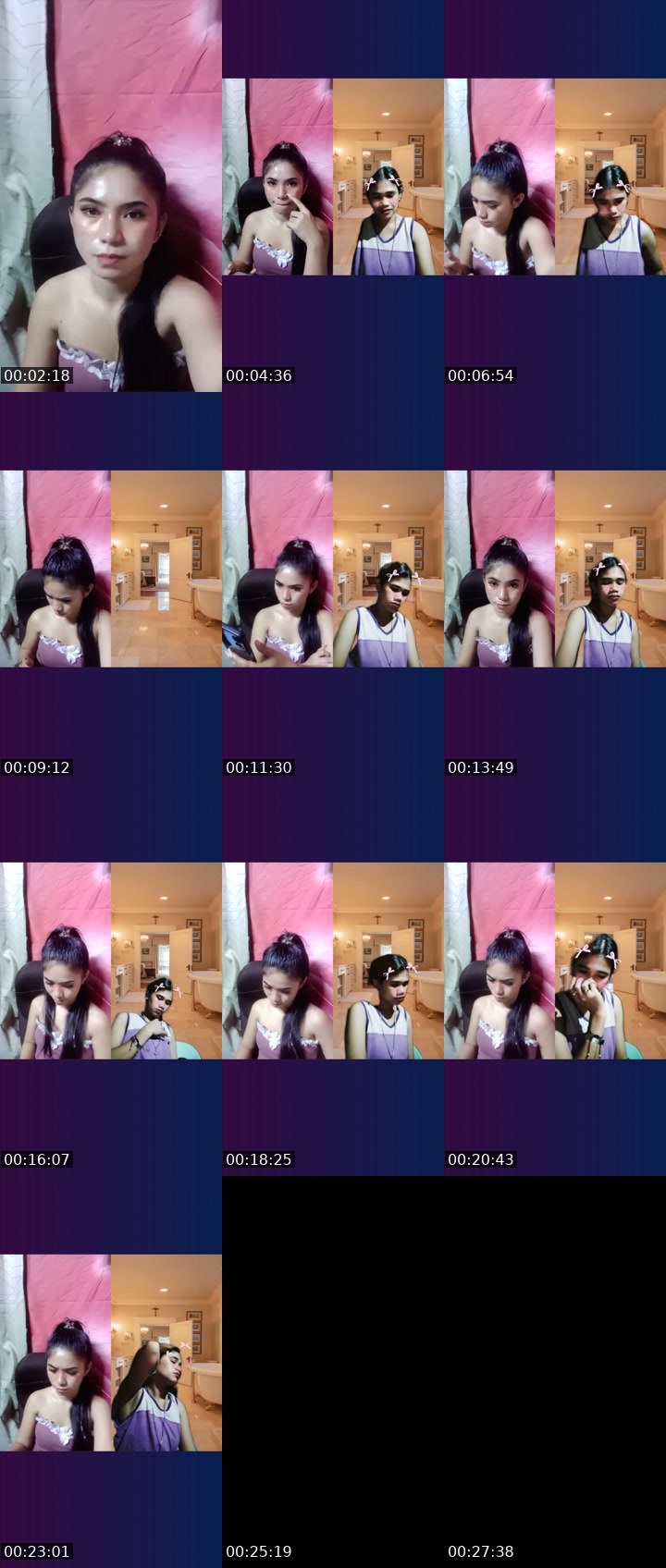 Contact-sheet preview of 👸Akiera🦄's Liveme recording