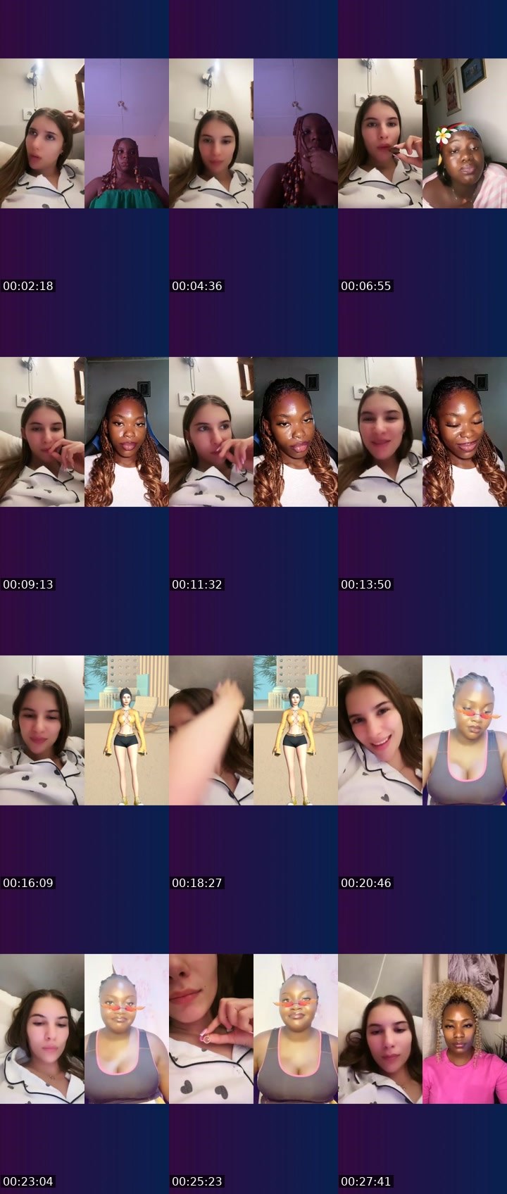 Contact-sheet preview of luna.x 🌙✨'s Liveme recording