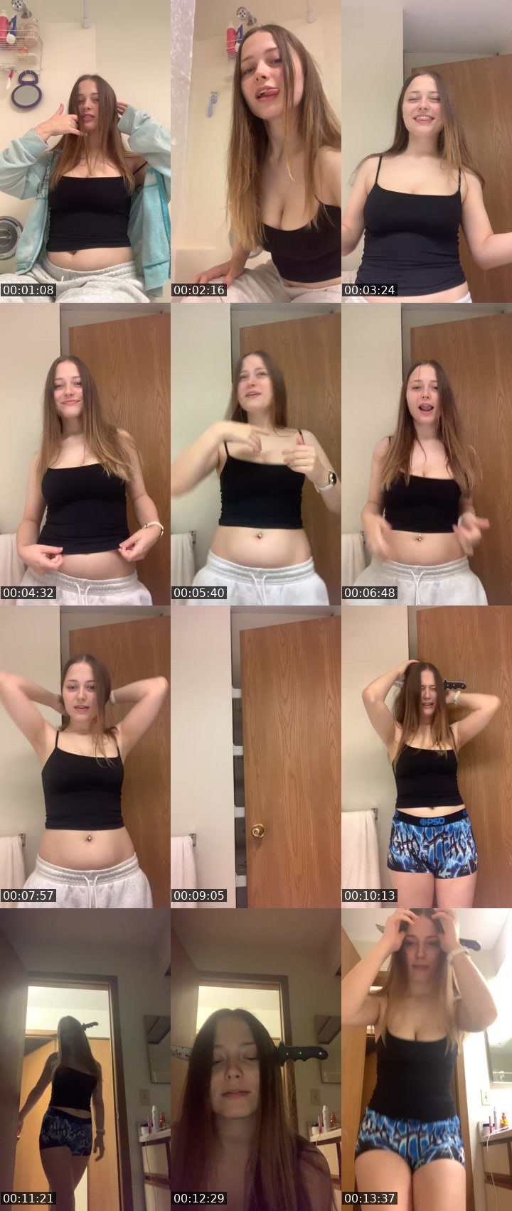 Contact-sheet preview of Gracie Luxx's Liveme recording