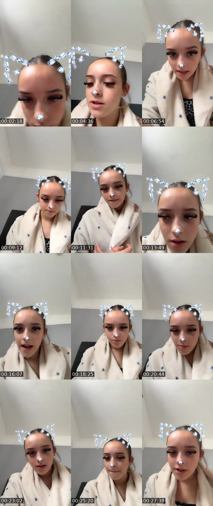 Contact-sheet preview of Gracie.xoxo's Liveme recording