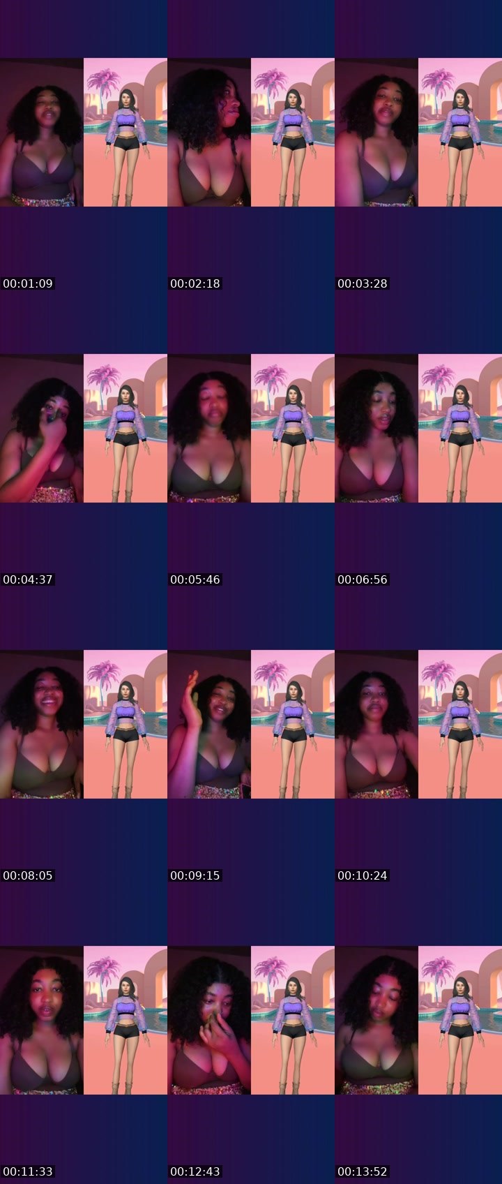 Contact-sheet preview of 💸$Peach🥵's Liveme recording