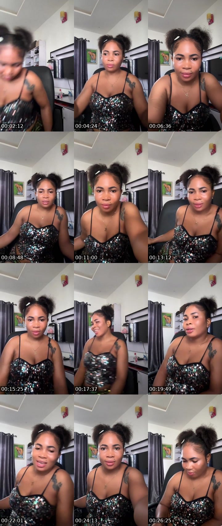 Contact-sheet preview of Glamora🫦🏦's Liveme recording
