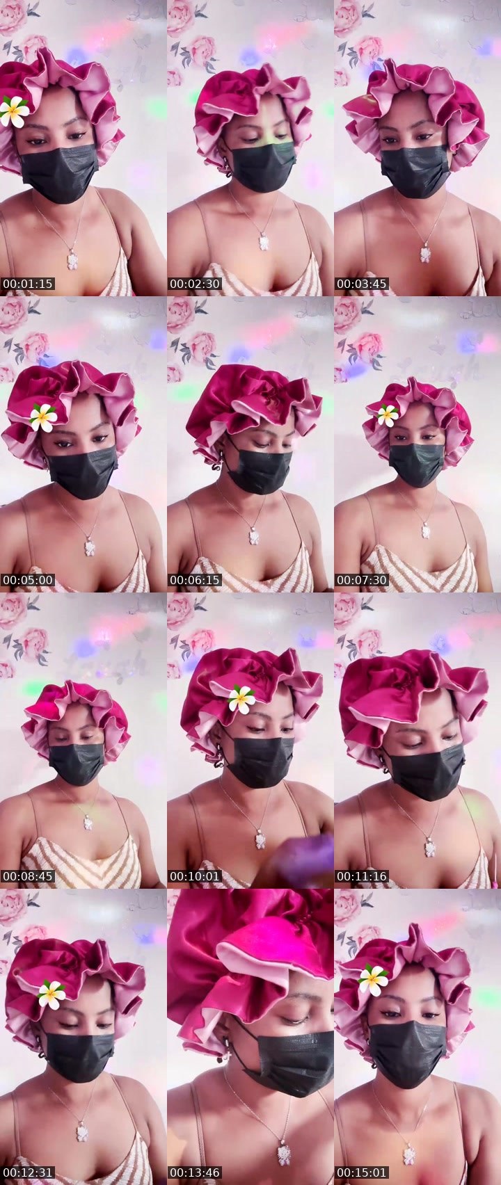 Contact-sheet preview of AlphaB's Liveme recording