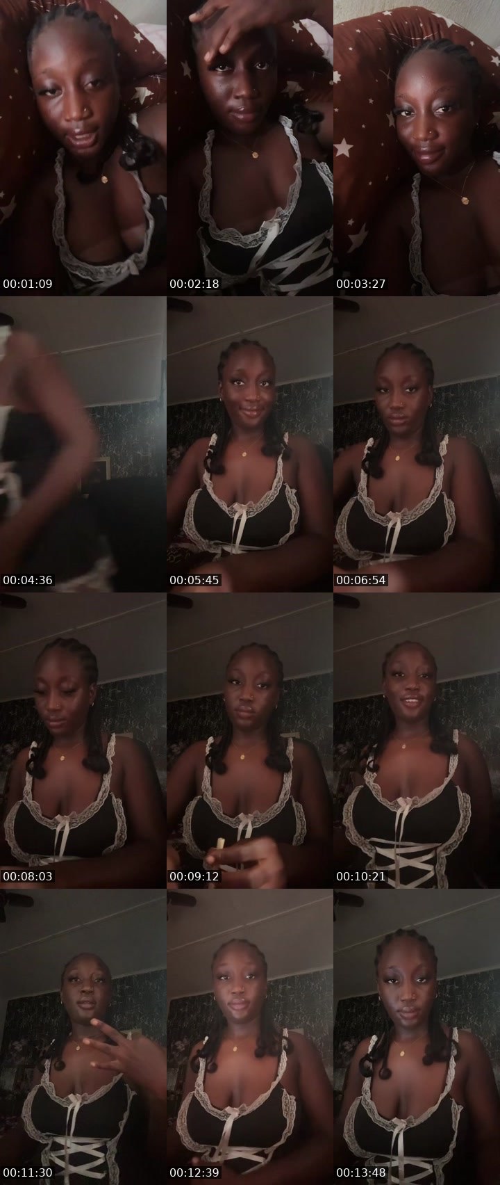 Contact-sheet preview of Black mistress😈❤️'s Liveme recording