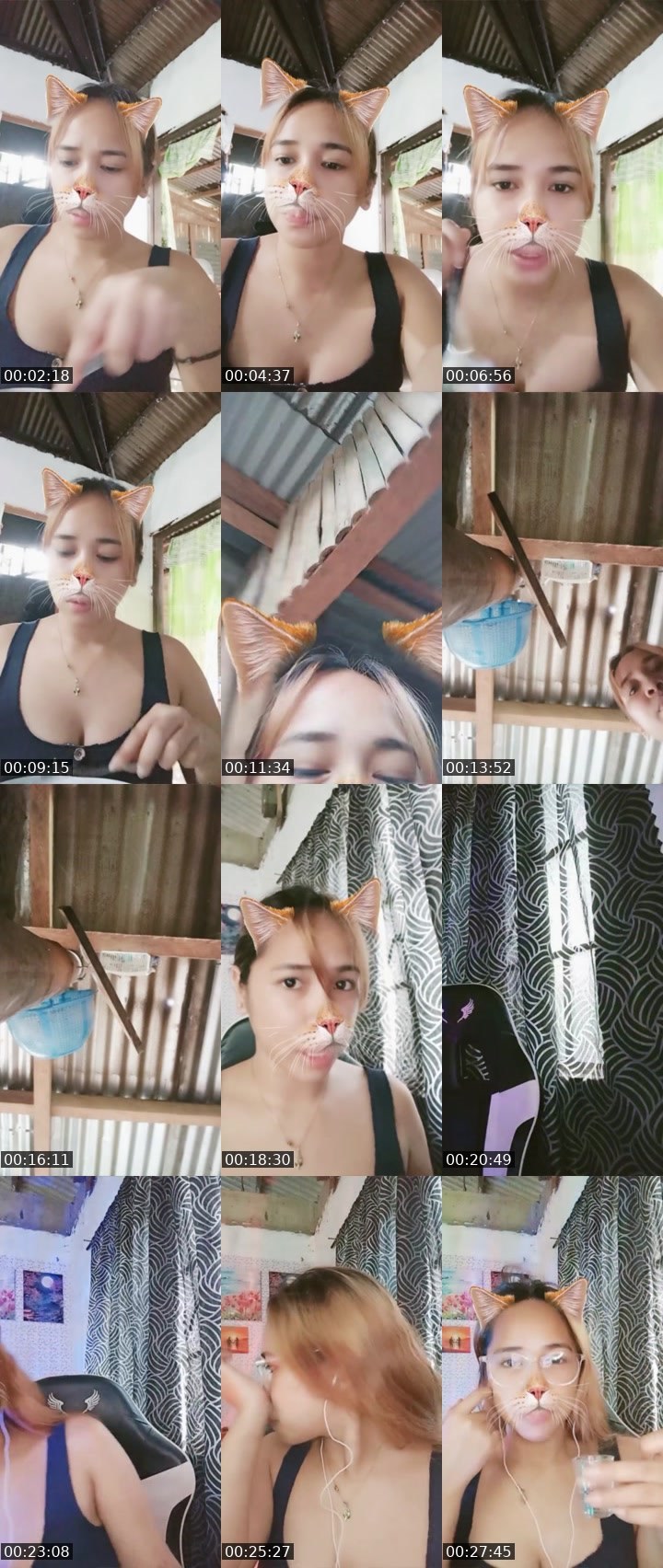 Contact-sheet preview of ㋡👸Chin🌼ᥫ᭡'s Liveme recording