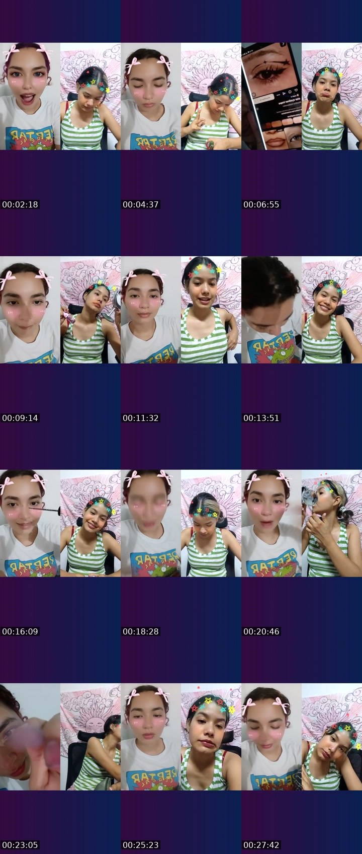 Contact-sheet preview of 10kYeri🐇✰Lღ-ℤ's Liveme recording