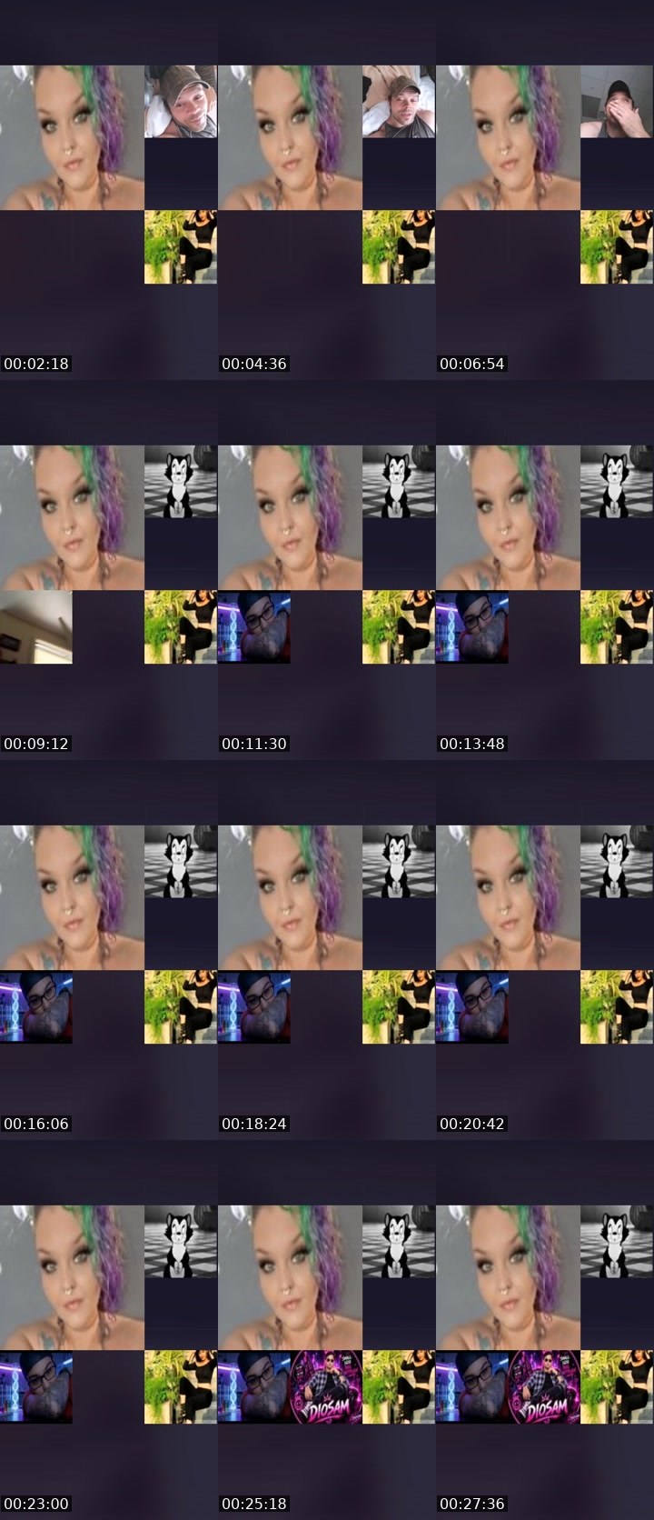 Contact-sheet preview of 🔗Karma Sutra💤's Liveme recording