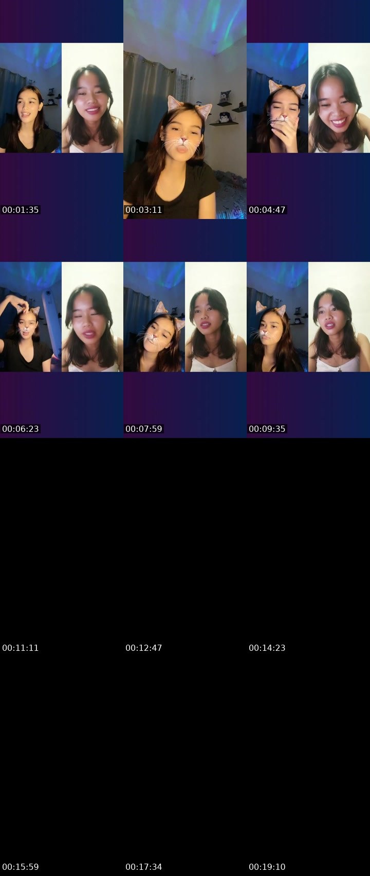 Contact-sheet preview of TA⃟🪽SAYURIIN's Liveme recording