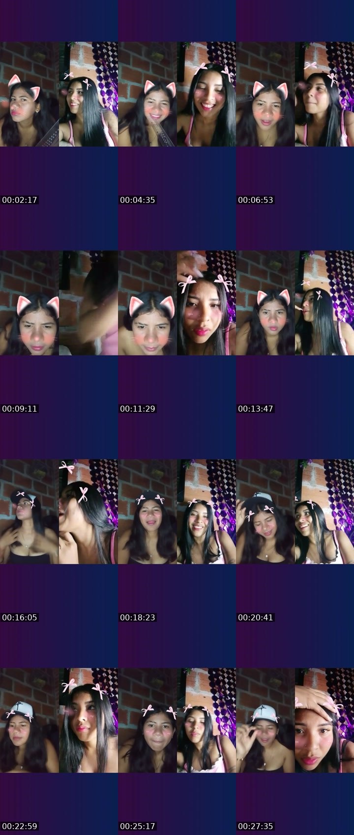 Contact-sheet preview of 🌐Daya's Liveme recording
