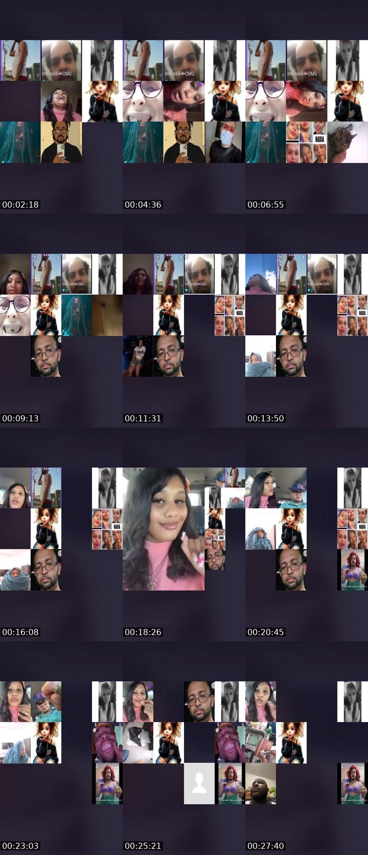 Contact-sheet preview of ANGIE🥀💢's Liveme recording