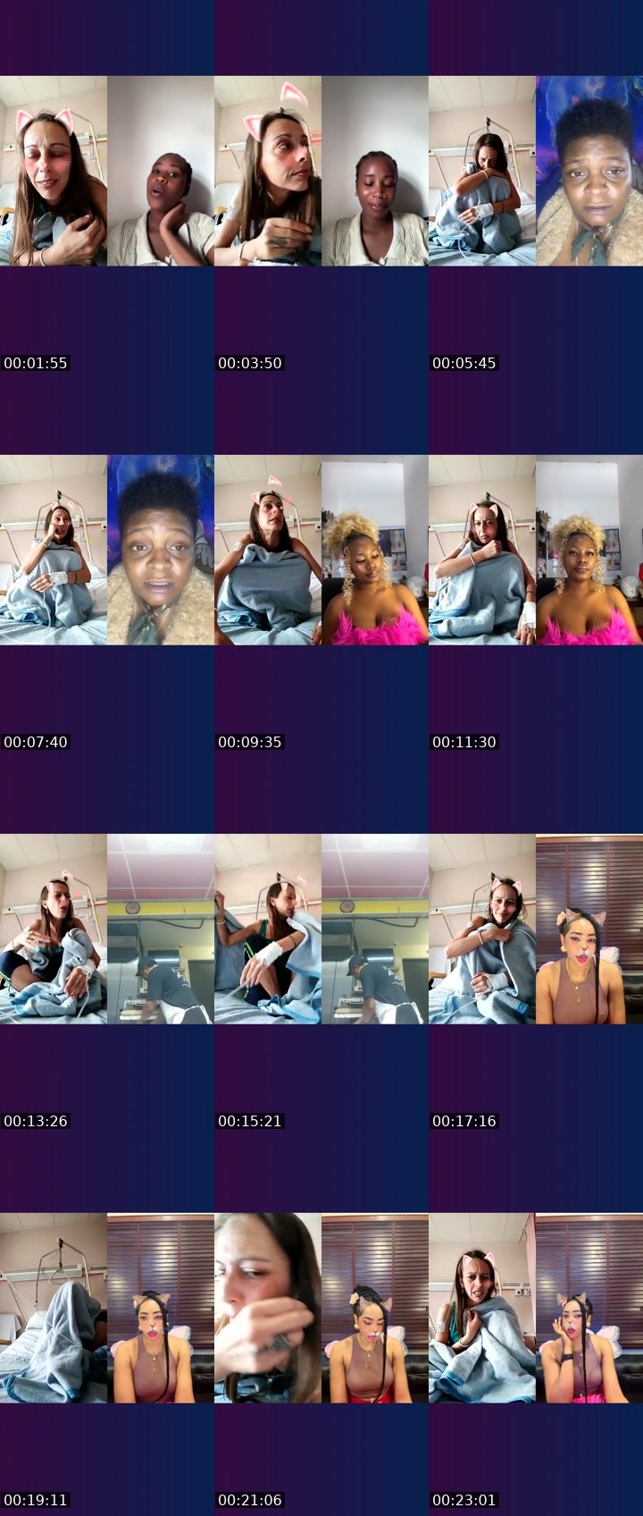 Contact-sheet preview of mi niña💃🫶's Liveme recording