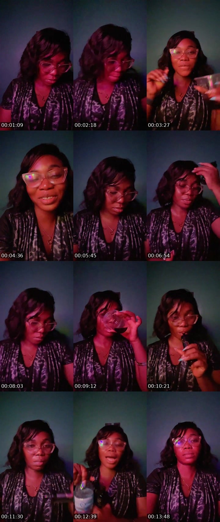 Contact-sheet preview of ✯💸😈Daniella☞🩷✊'s Liveme recording