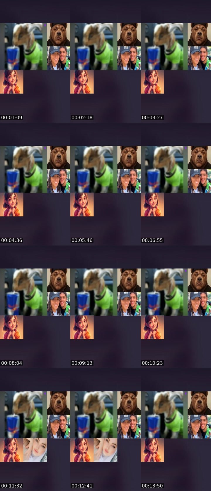 Contact-sheet preview of ☥ AWA🖤's Liveme recording