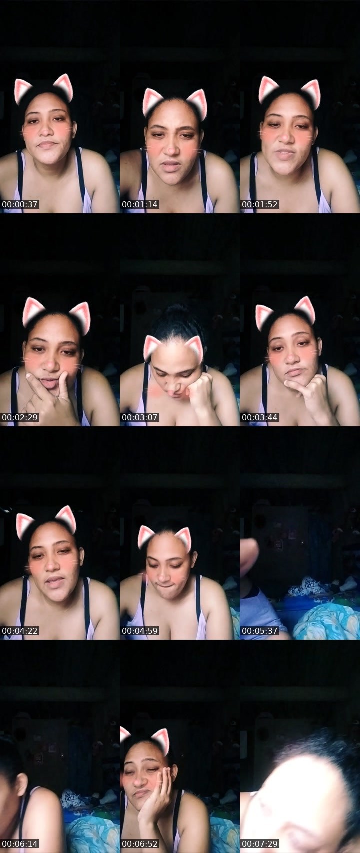 Contact-sheet preview of 😋la niña ☁️'s Liveme recording