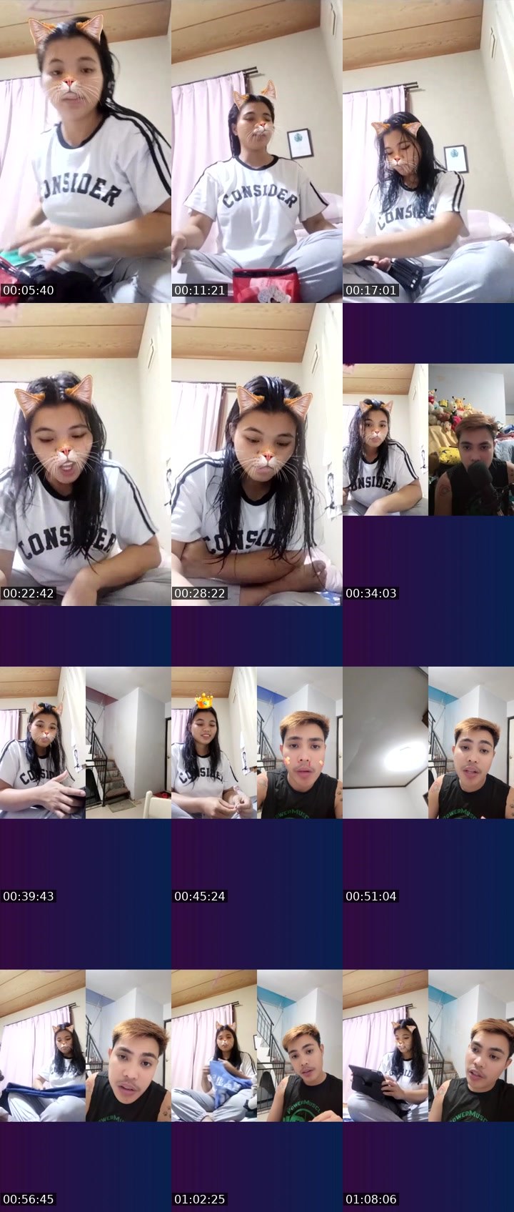 Contact-sheet preview of 𖤍Alice🍂's Liveme recording