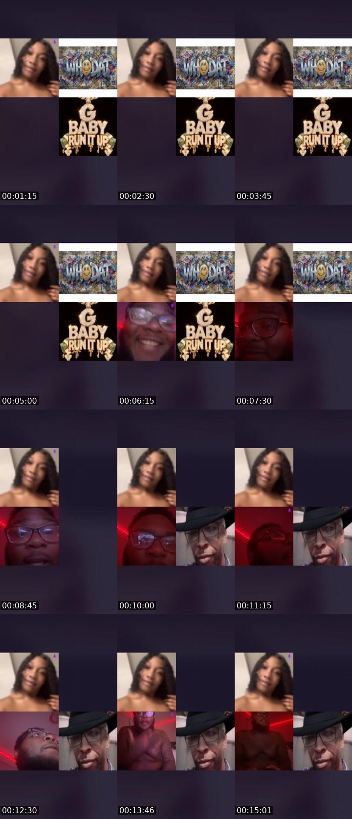 Contact-sheet preview of Flawda🌴🌴's Liveme recording