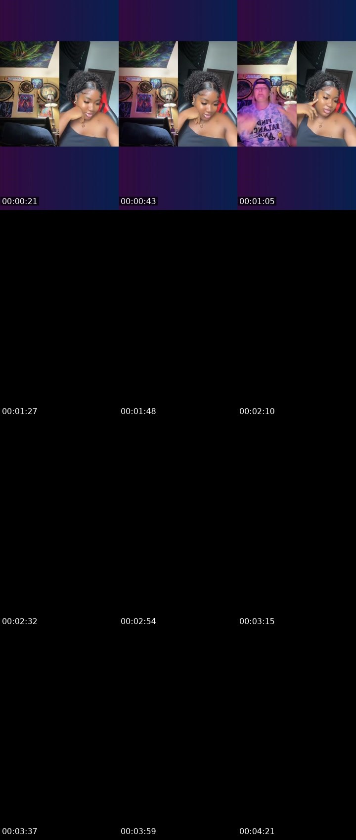 Contact-sheet preview of ɱ ʝ ❌⭕️ b̶un̶n̶y̶ 🐇's Liveme recording