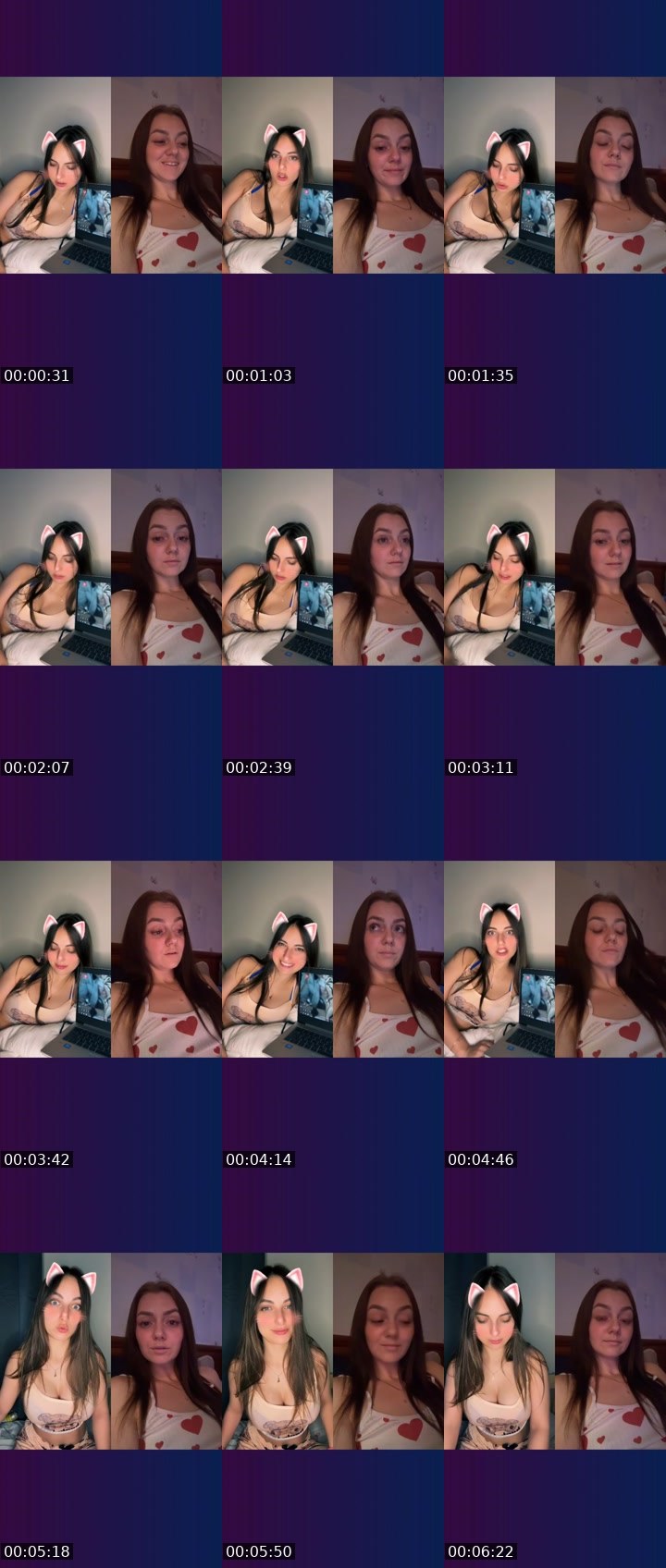 Contact-sheet preview of 💯𝒞𝓊𝓉ℯ℄𝒜𝓁ℯ𝓍🦋's Liveme recording