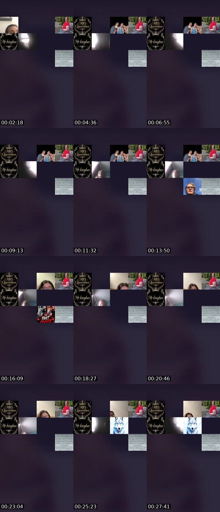 Contact-sheet preview of 💯NR💯Queenbee2.0's Liveme recording