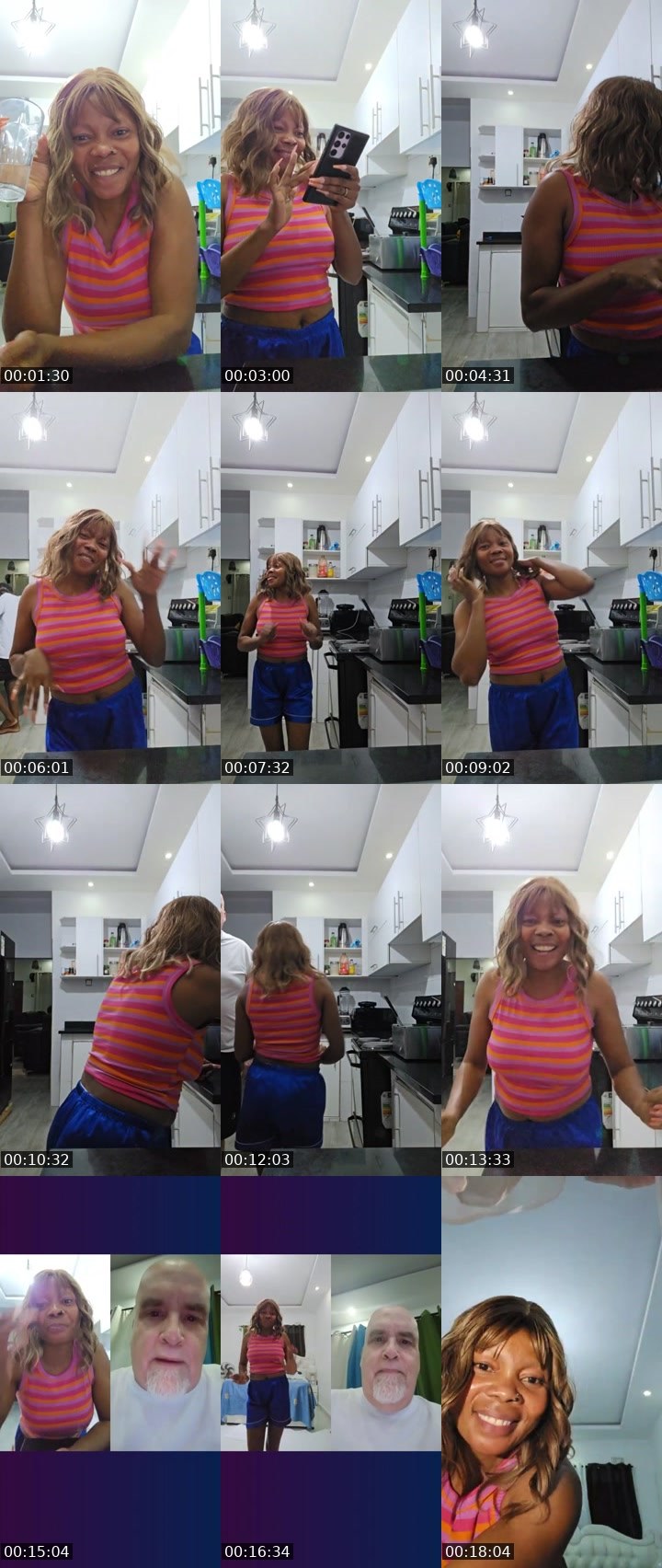 Contact-sheet preview of Abigail Amos's Liveme recording
