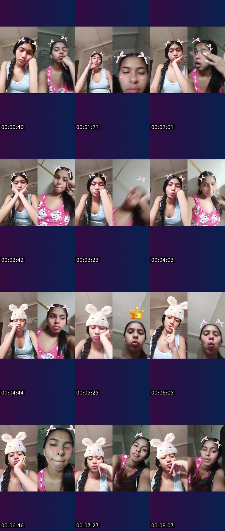 Contact-sheet preview of valeri 💋's Liveme recording