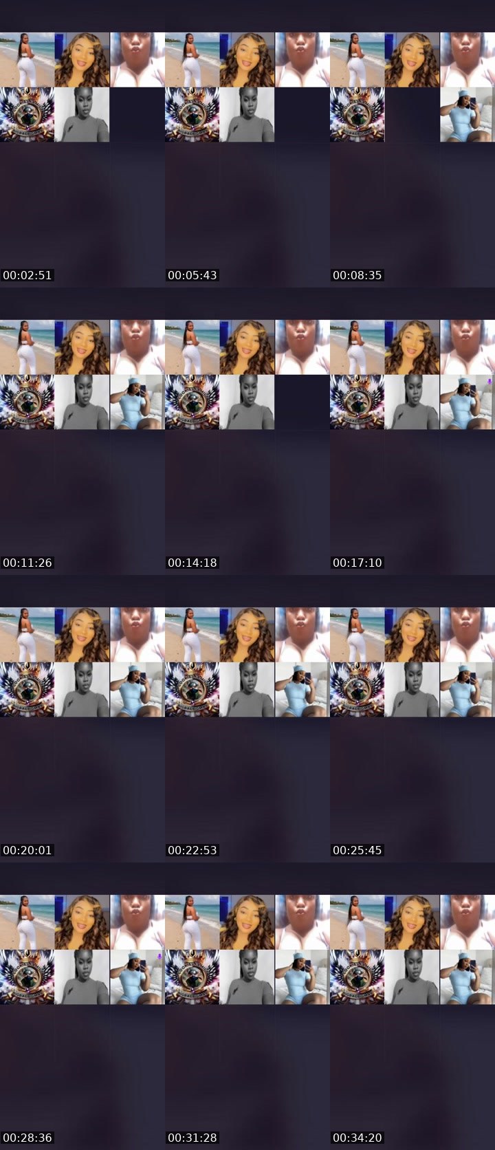 Contact-sheet preview of 🍕Mira💎💦💤's Liveme recording
