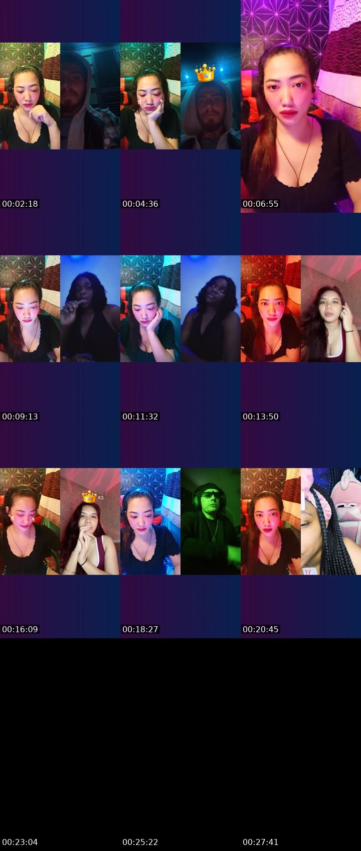 Contact-sheet preview of ☝️❤ℂℍ𝕀𝕂À's Liveme recording