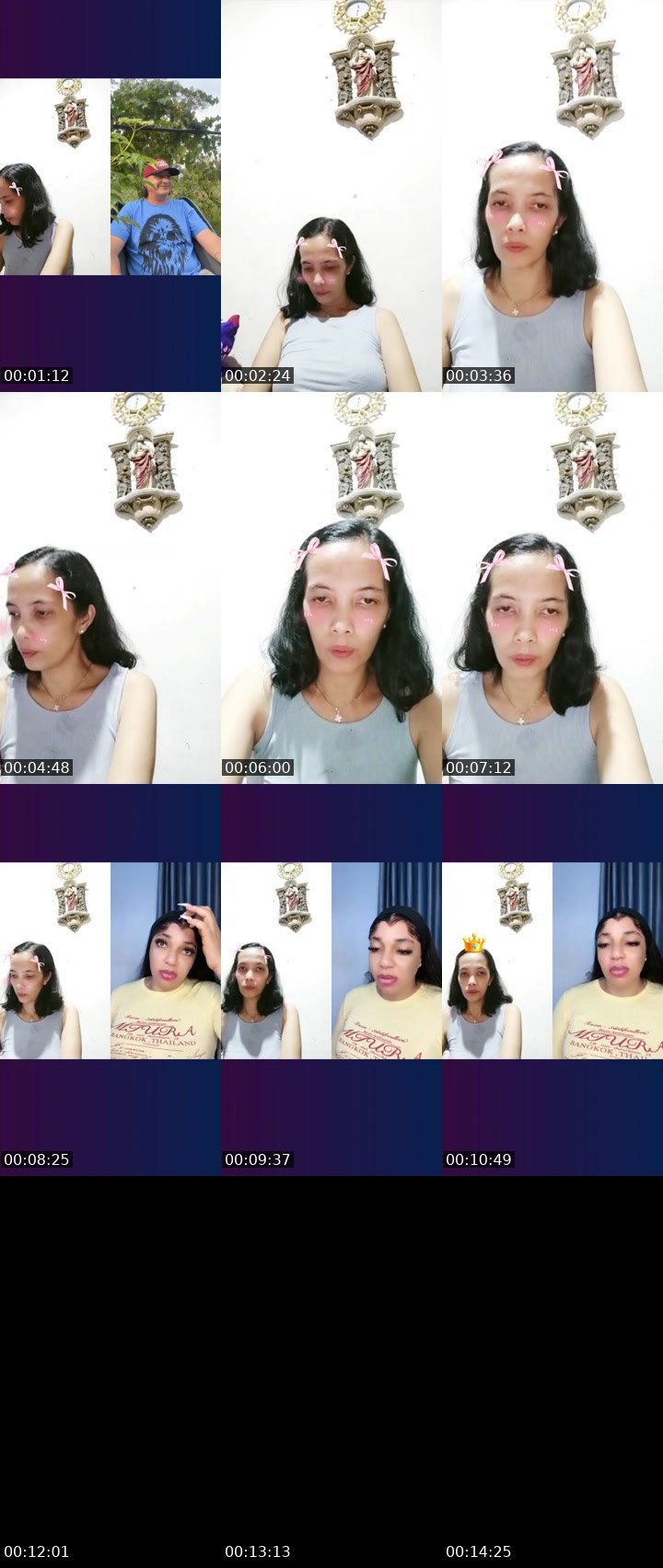 Contact-sheet preview of MESHERET🍓's Liveme recording