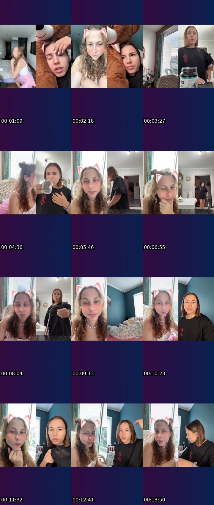 Contact-sheet preview of 𝙆𝙞𝙨𝙨𝙖💘's Liveme recording