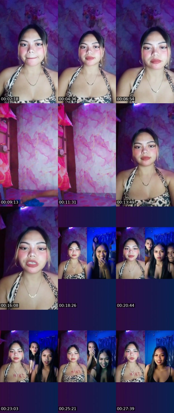 Contact-sheet preview of 👸Chloe🦄(NP)'s Liveme recording