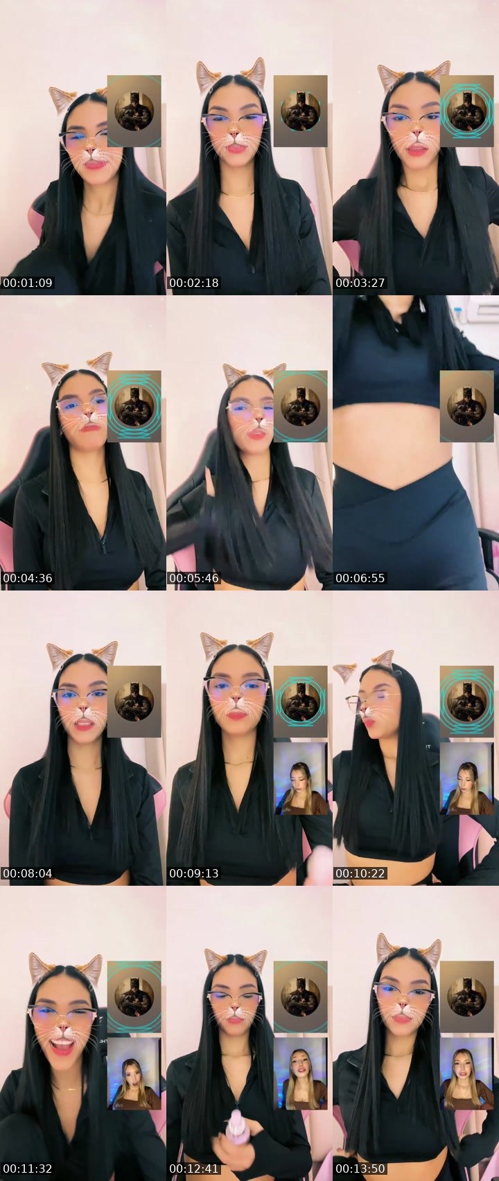 Contact-sheet preview of ✨🌖𝐆É𝐍𝐎𝐕𝐀🩷's Liveme recording