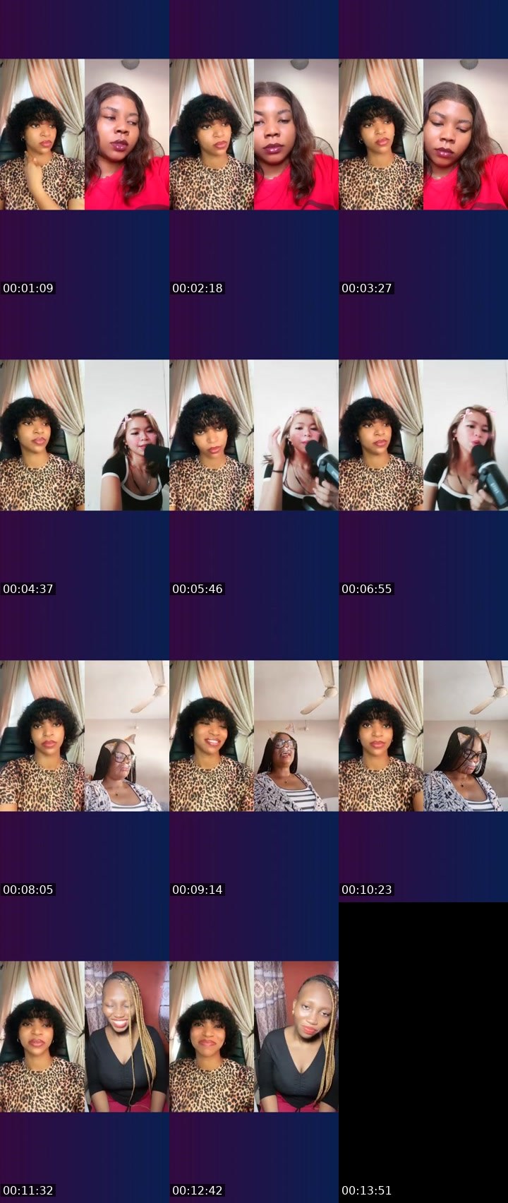 Contact-sheet preview of 🏦NUCHI💸✊🏽🎨's Liveme recording