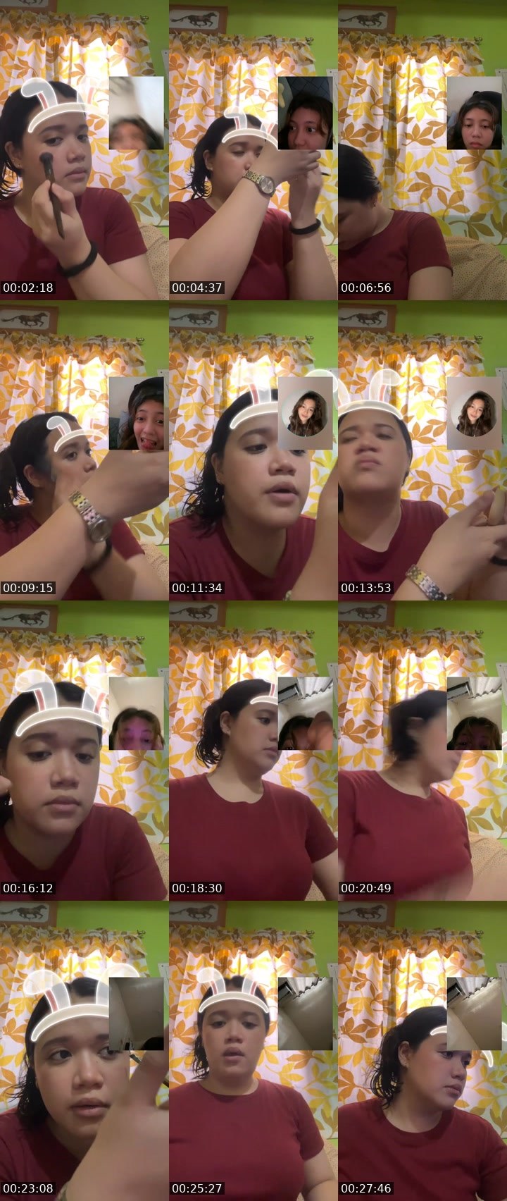 Contact-sheet preview of 👸🏻 jeya 🔮's Liveme recording