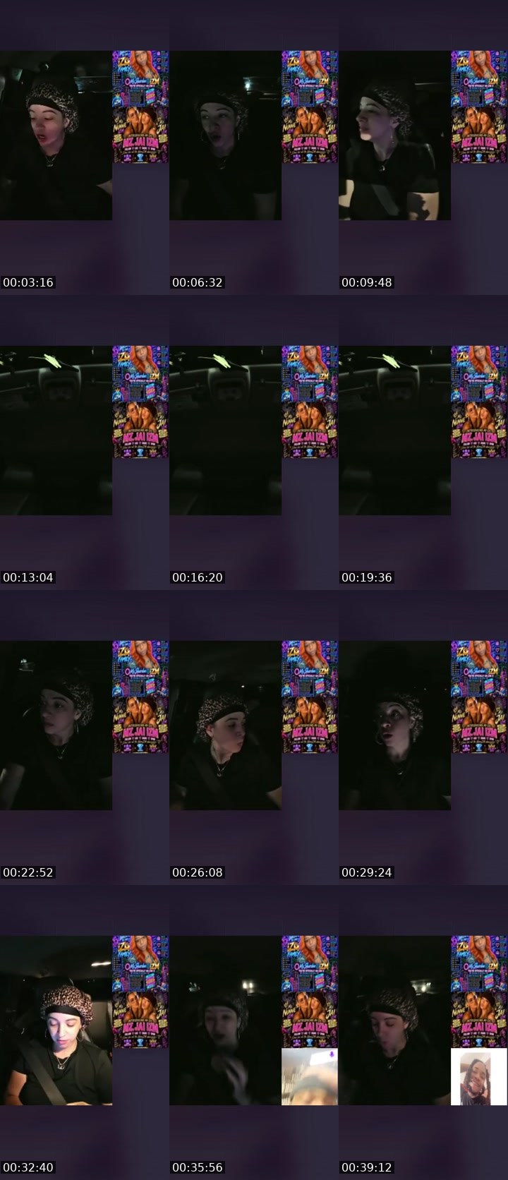 Contact-sheet preview of 👑Mz.Nunnie🌐iZM's Liveme recording