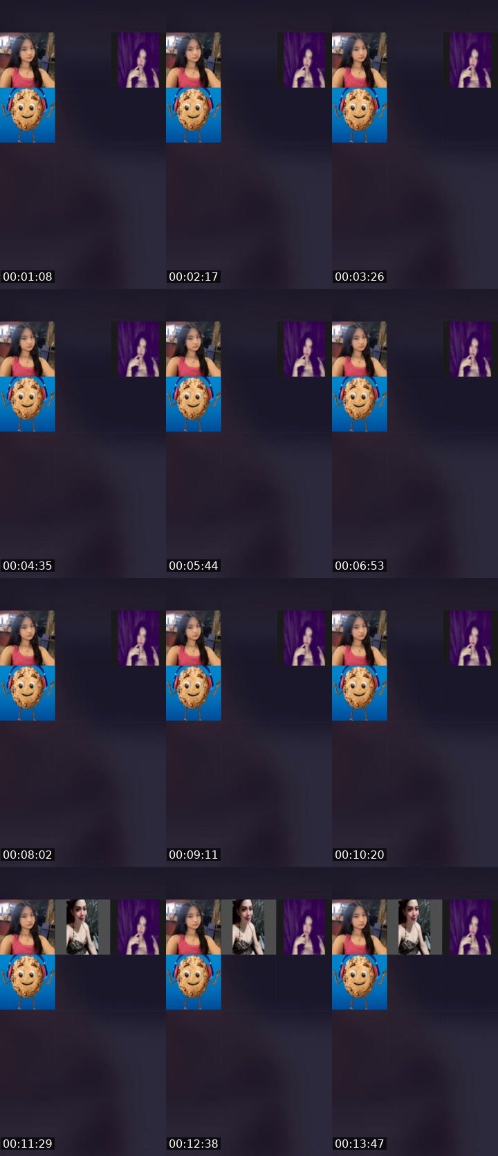Contact-sheet preview of ㋡👸🏻lei🍓's Liveme recording