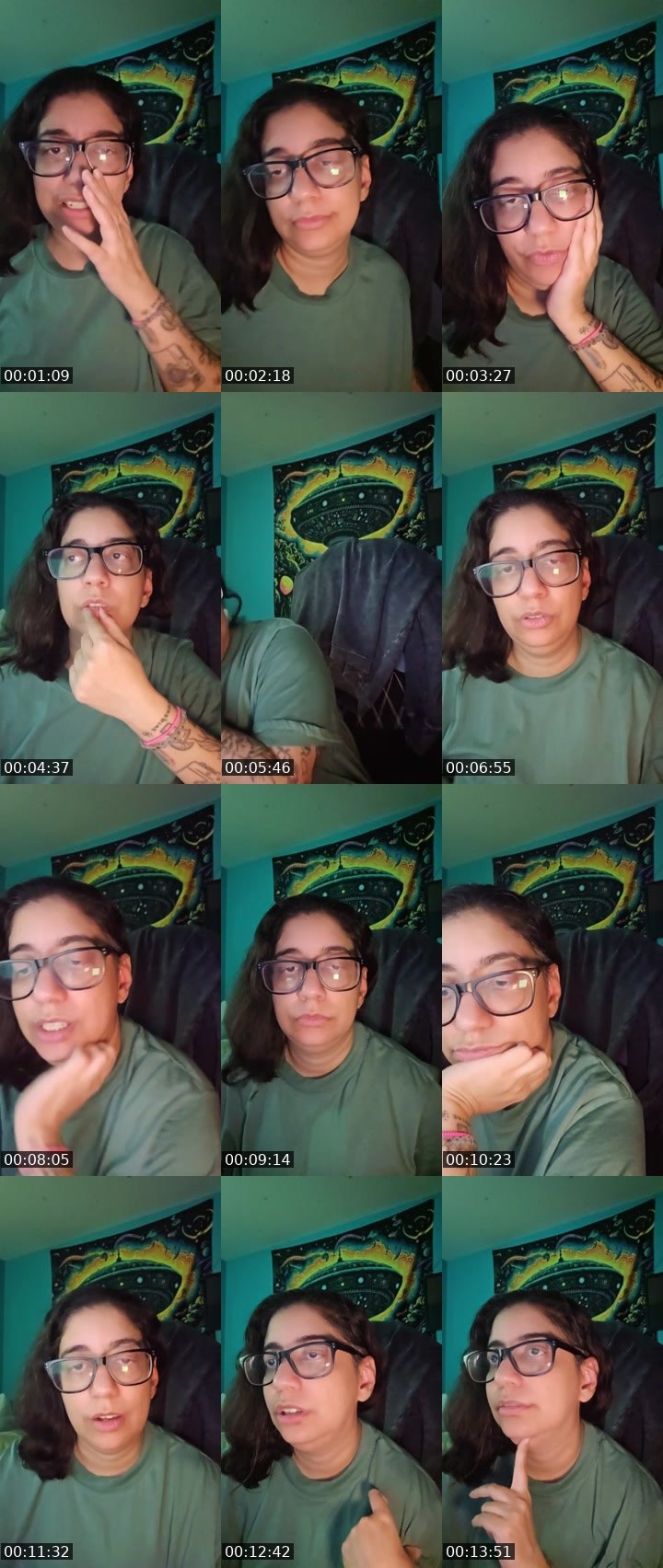 Contact-sheet preview of Manisha🖖👽🖤's Liveme recording