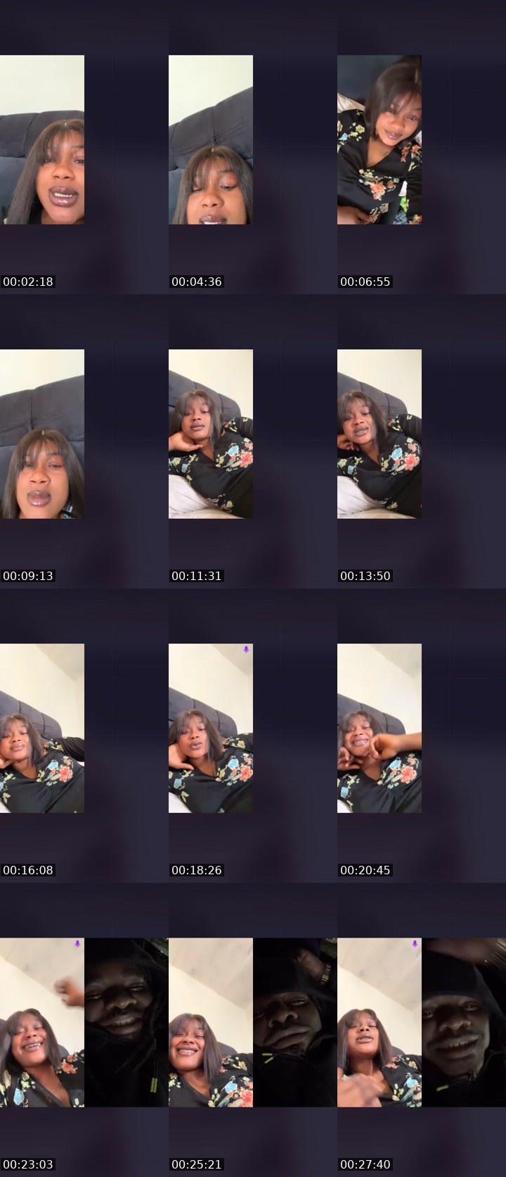Contact-sheet preview of Baby _baby's Liveme recording