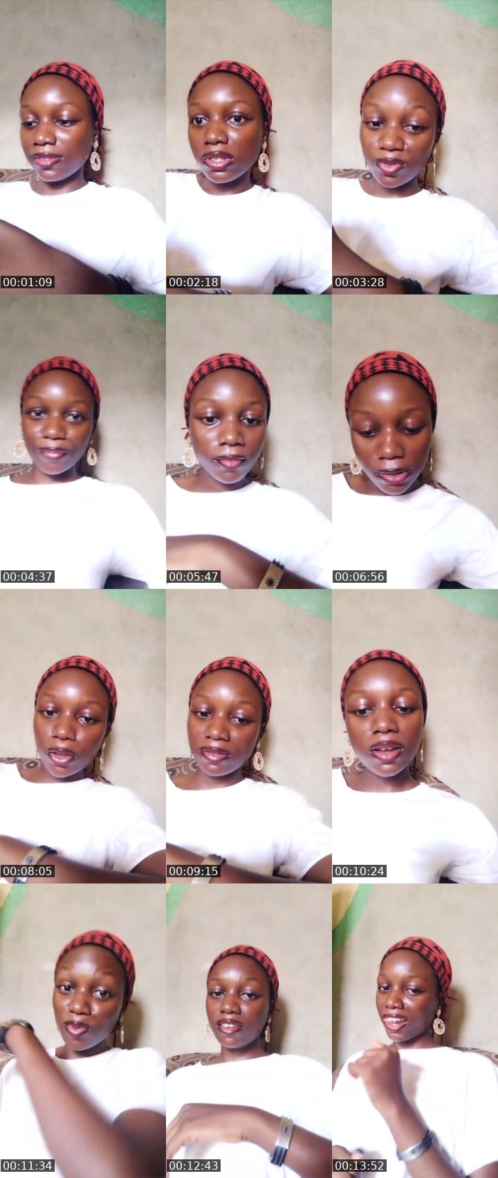 Contact-sheet preview of Lizzy Baee🐻🖤✨'s Liveme recording