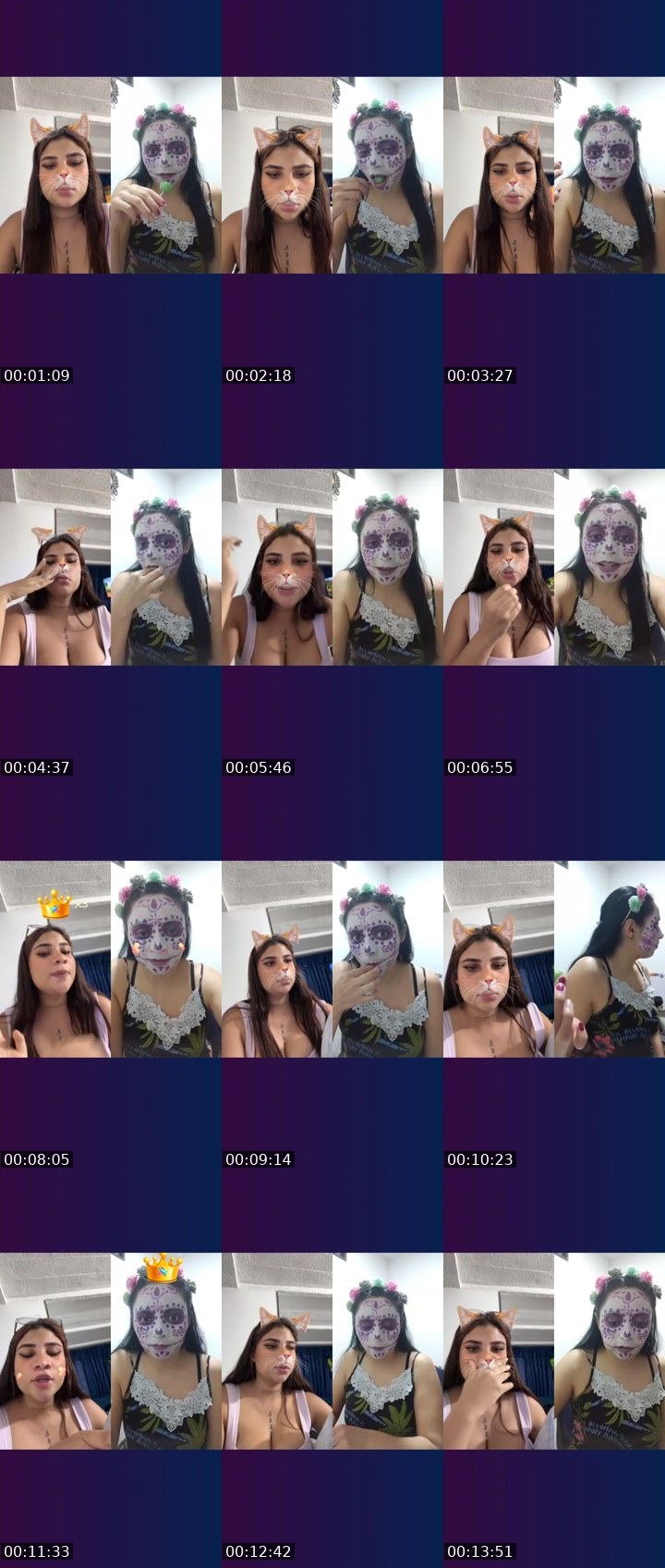 Contact-sheet preview of 🌐🔥lizeth🎀 🧸's Liveme recording