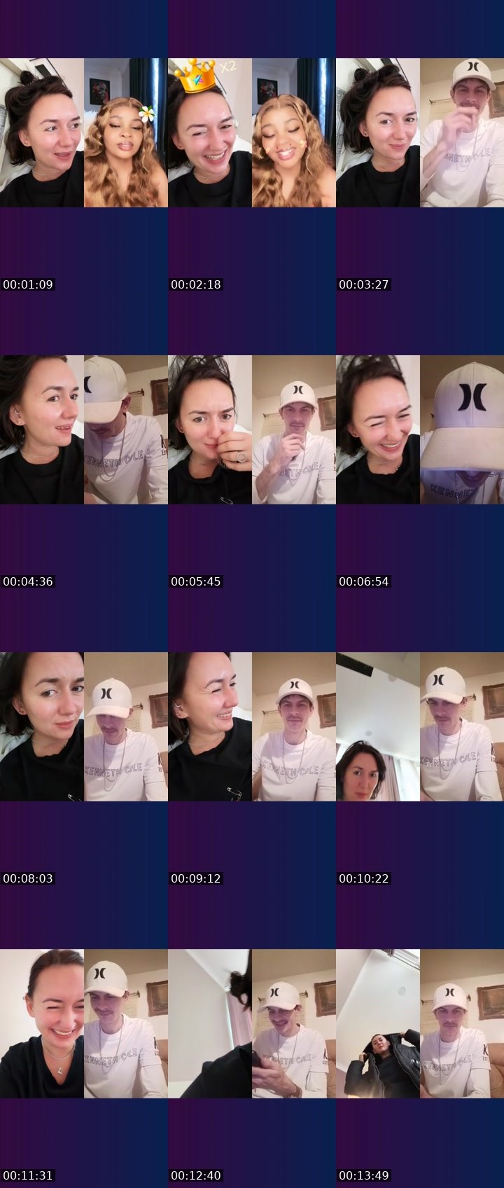 Contact-sheet preview of Elvirius's Liveme recording