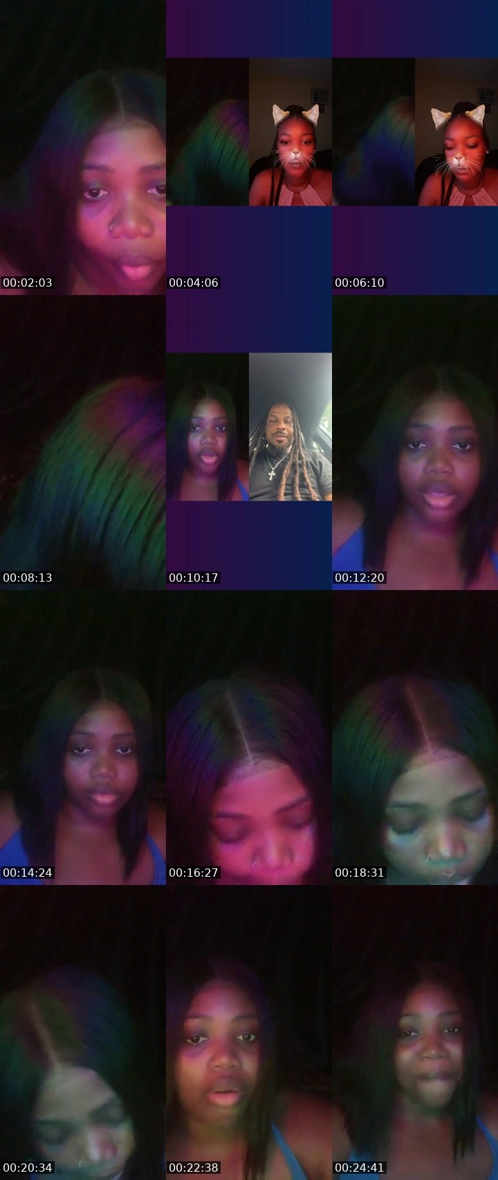 Contact-sheet preview of 🍭𝕀𝕒𝕞𝕄𝕚𝕣𝕒𝕙🤎's Liveme recording