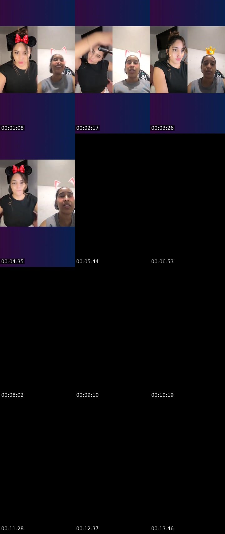 Contact-sheet preview of 👑𝓣𝓪𝓽𝓲☁️🧸's Liveme recording