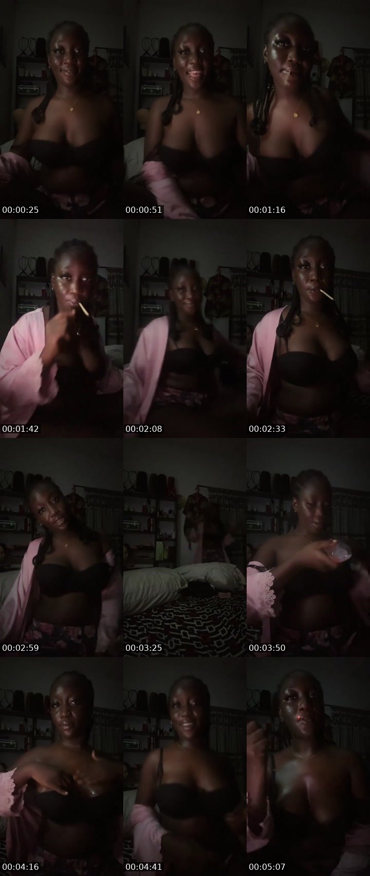 Contact-sheet preview of Black mistress😈❤️'s Liveme recording