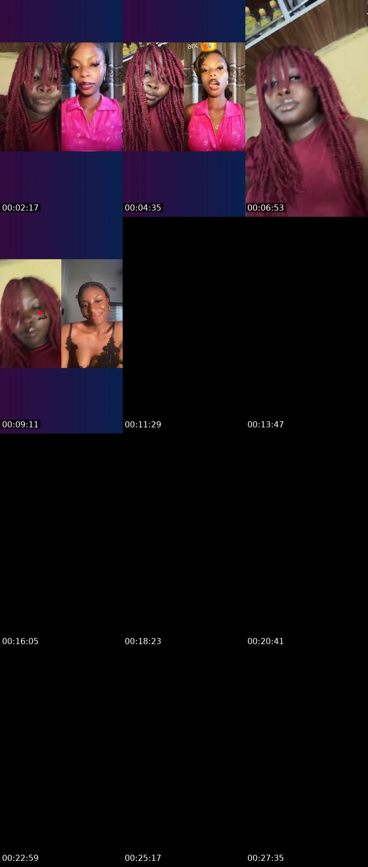 Contact-sheet preview of 🎭JENNY 🎶💕's Liveme recording